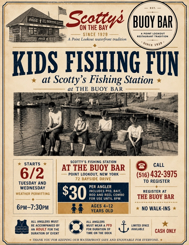 Fishing Fun at The Buoy Bar in Point Lookout, NY