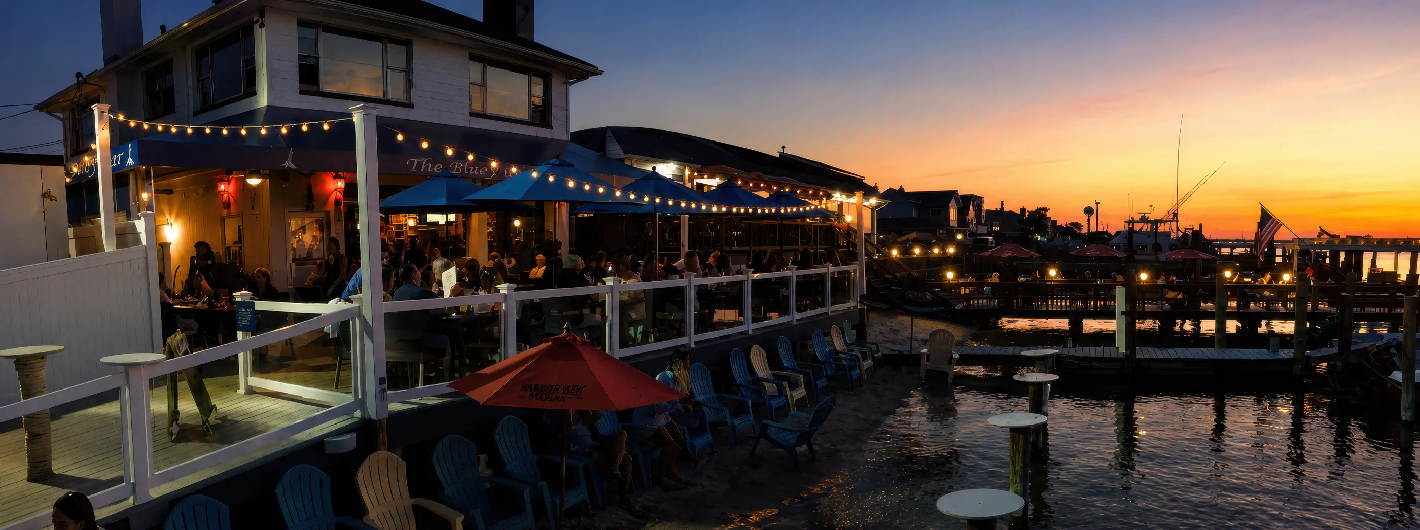 The Buoy Bar in the evening