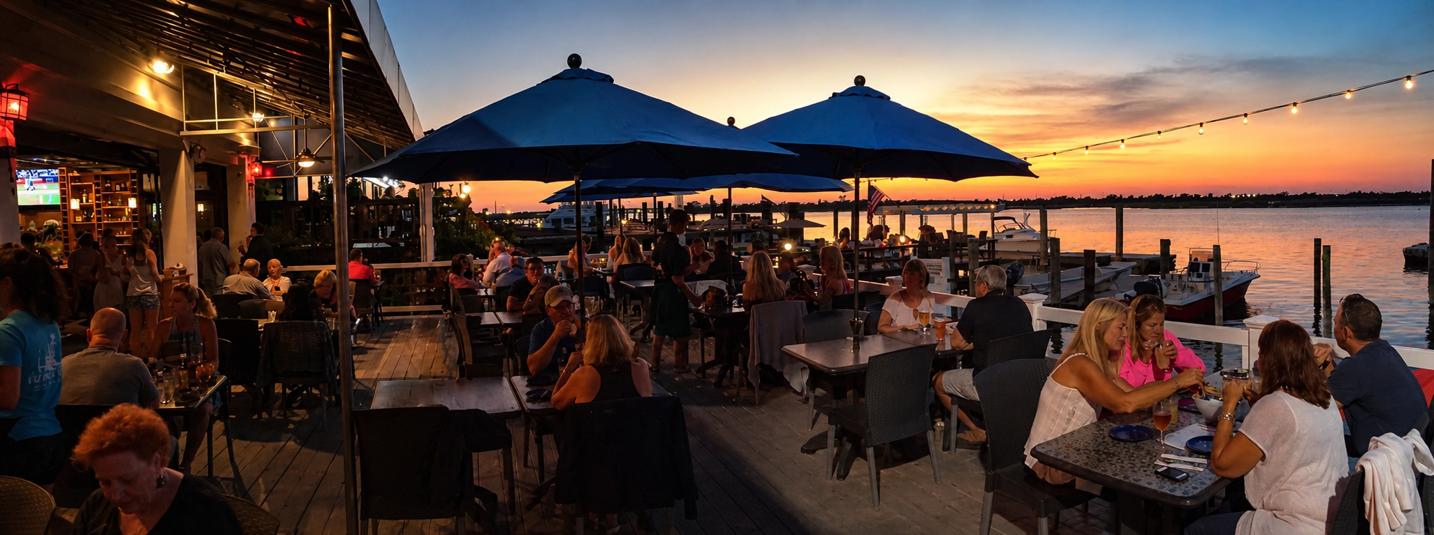 The Buoy Bar at sunset